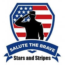 Stars and Stripes (Veteran owned and operated) Logo